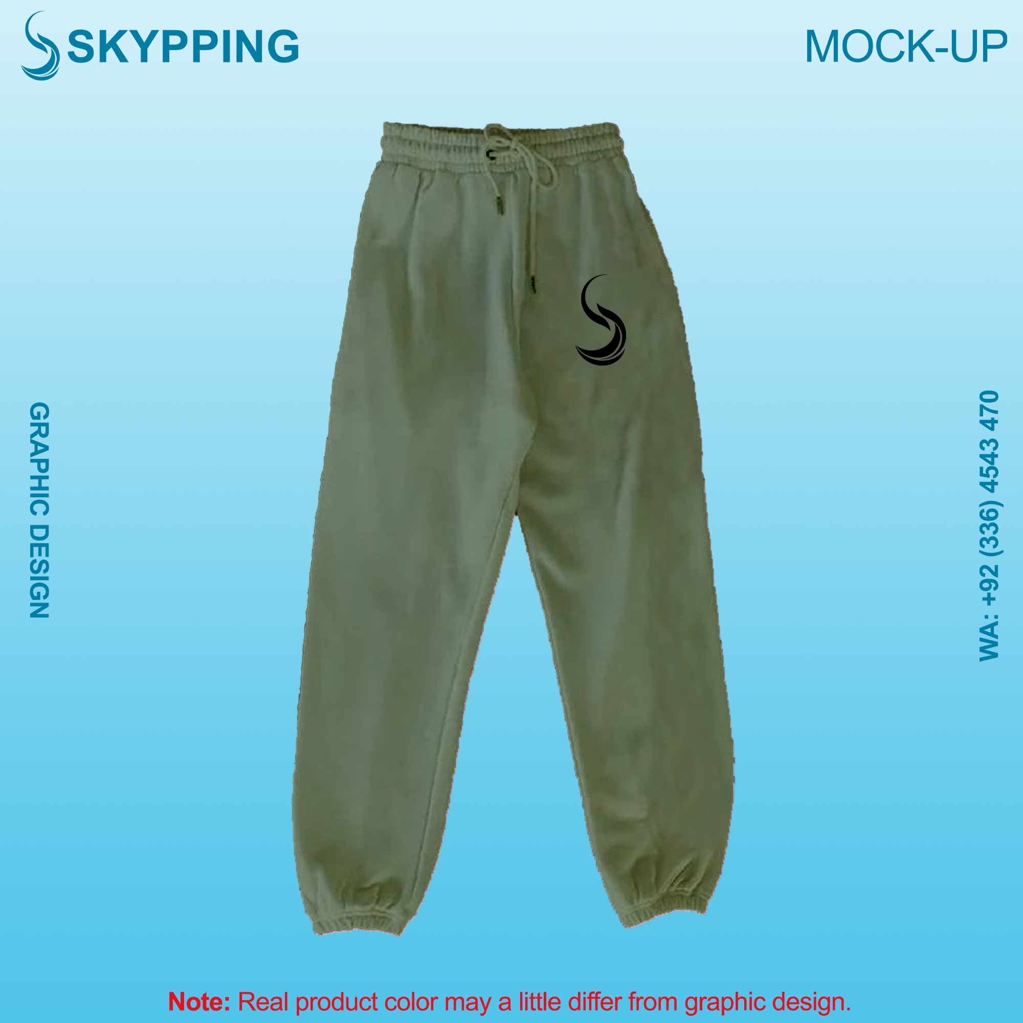 Sweatpant with Side Pocket and Closed Bottom